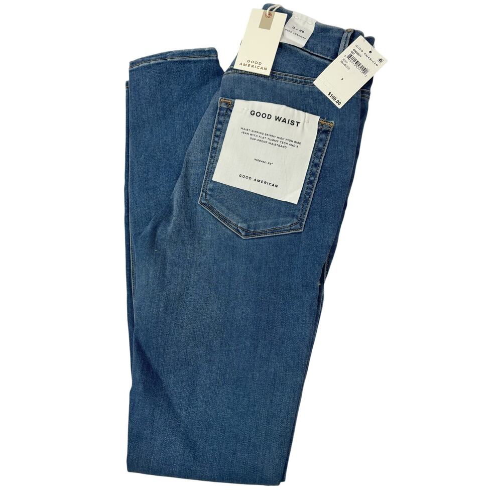 Good American-Good Waist Jeans GW367T‎ NWT size 0 / 25 GW367T Blue350 MSRP $169